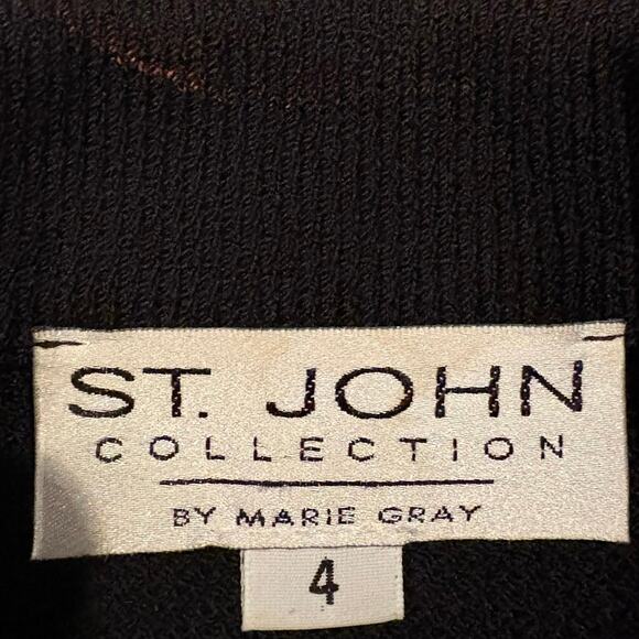 St. John Collection by Marie Gray Knit Black Blazer Size 4 - Picture 5 of 5